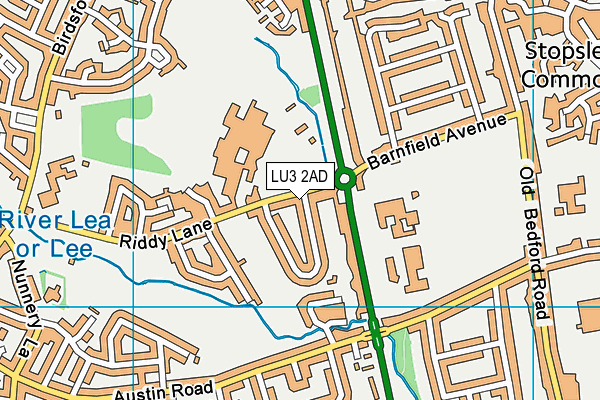 LU3 2AD map - OS VectorMap District (Ordnance Survey)