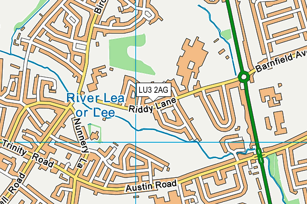 LU3 2AG map - OS VectorMap District (Ordnance Survey)