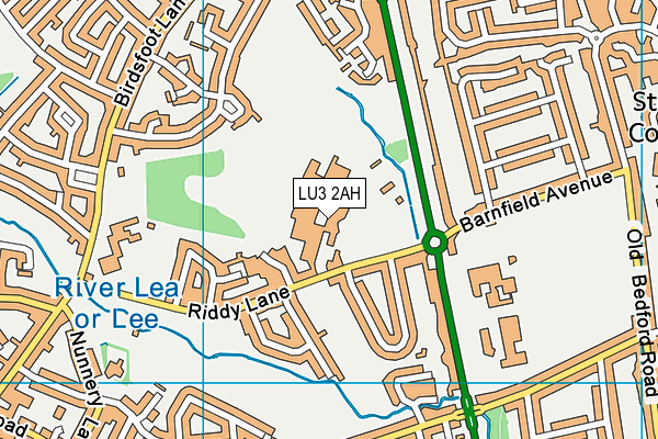 Icknield High School map (LU3 2AH) - OS VectorMap District (Ordnance Survey)