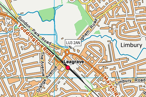 LU3 2AN map - OS VectorMap District (Ordnance Survey)