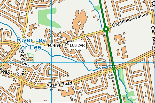 LU3 2AR map - OS VectorMap District (Ordnance Survey)