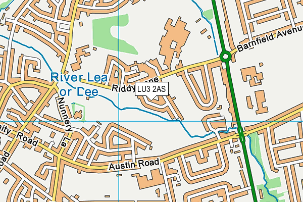 LU3 2AS map - OS VectorMap District (Ordnance Survey)