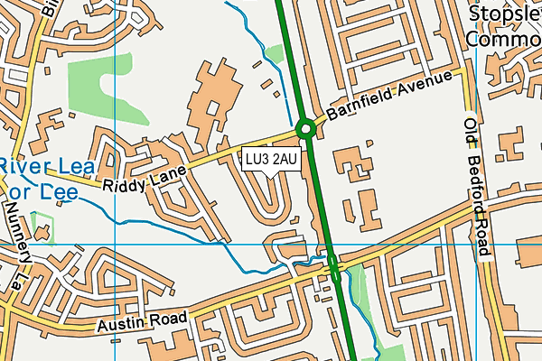 LU3 2AU map - OS VectorMap District (Ordnance Survey)