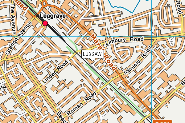 LU3 2AW map - OS VectorMap District (Ordnance Survey)