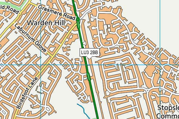 LU3 2BB map - OS VectorMap District (Ordnance Survey)