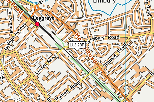 LU3 2BF map - OS VectorMap District (Ordnance Survey)