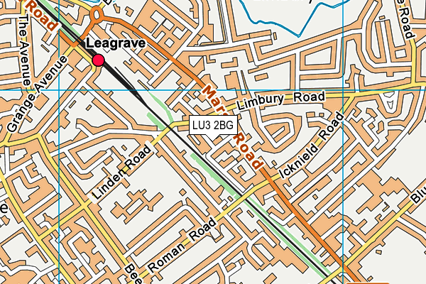 LU3 2BG map - OS VectorMap District (Ordnance Survey)