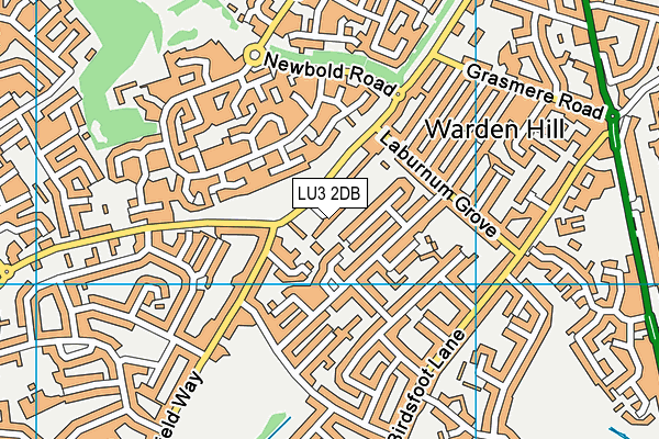 LU3 2DB map - OS VectorMap District (Ordnance Survey)