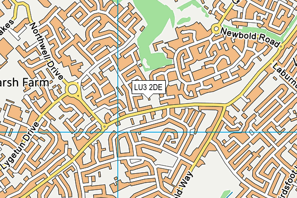 LU3 2DE map - OS VectorMap District (Ordnance Survey)