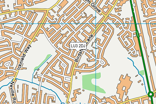 LU3 2DJ map - OS VectorMap District (Ordnance Survey)