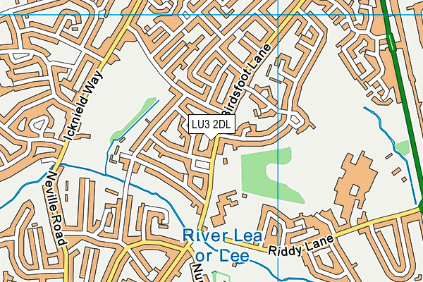 LU3 2DL map - OS VectorMap District (Ordnance Survey)