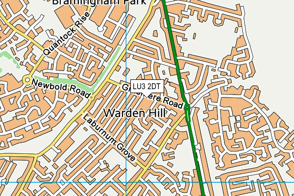 LU3 2DT map - OS VectorMap District (Ordnance Survey)