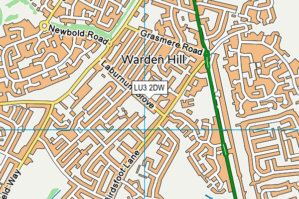 LU3 2DW map - OS VectorMap District (Ordnance Survey)