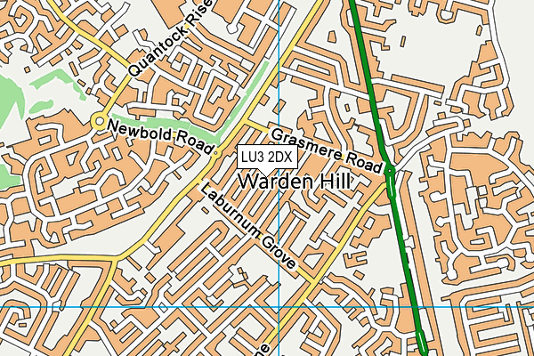 LU3 2DX map - OS VectorMap District (Ordnance Survey)