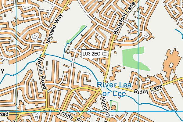 LU3 2EG map - OS VectorMap District (Ordnance Survey)