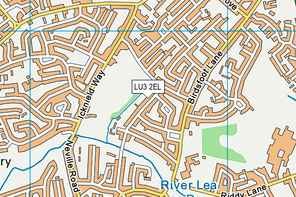 LU3 2EL map - OS VectorMap District (Ordnance Survey)