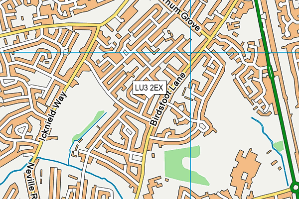 LU3 2EX map - OS VectorMap District (Ordnance Survey)