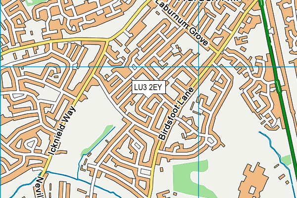 LU3 2EY map - OS VectorMap District (Ordnance Survey)