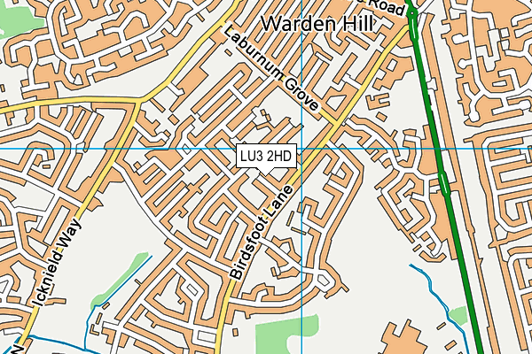 LU3 2HD map - OS VectorMap District (Ordnance Survey)