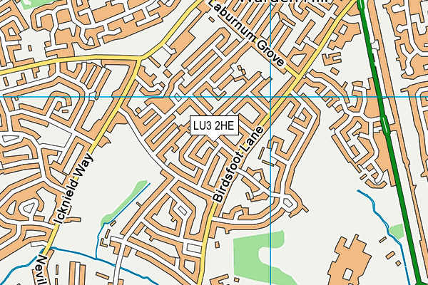 LU3 2HE map - OS VectorMap District (Ordnance Survey)