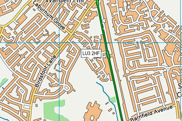 LU3 2HF map - OS VectorMap District (Ordnance Survey)