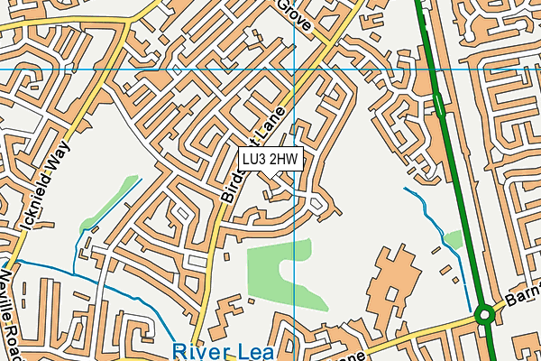 LU3 2HW map - OS VectorMap District (Ordnance Survey)
