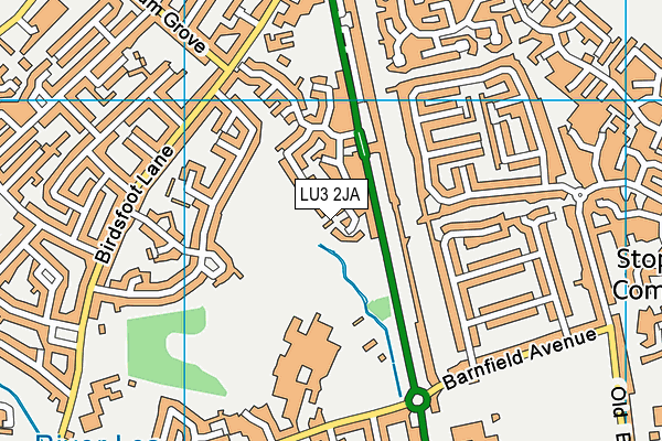 LU3 2JA map - OS VectorMap District (Ordnance Survey)