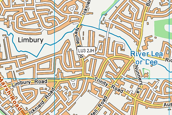 LU3 2JH map - OS VectorMap District (Ordnance Survey)