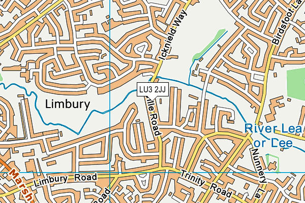 LU3 2JJ map - OS VectorMap District (Ordnance Survey)