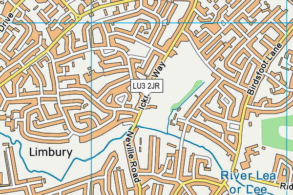 LU3 2JR map - OS VectorMap District (Ordnance Survey)