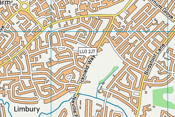 LU3 2JT map - OS VectorMap District (Ordnance Survey)