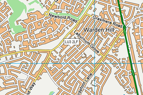 LU3 2LF map - OS VectorMap District (Ordnance Survey)