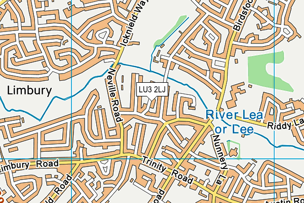 LU3 2LJ map - OS VectorMap District (Ordnance Survey)