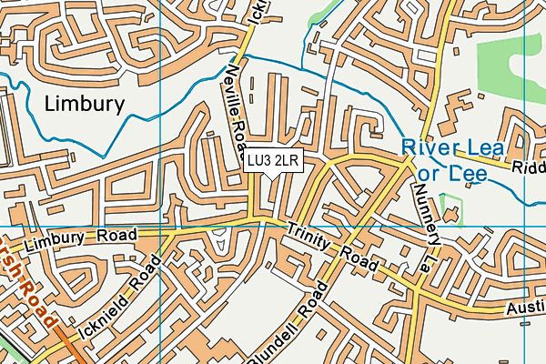 LU3 2LR map - OS VectorMap District (Ordnance Survey)