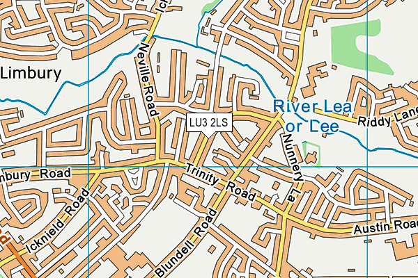 LU3 2LS map - OS VectorMap District (Ordnance Survey)