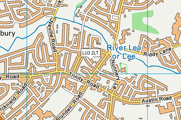 LU3 2LT map - OS VectorMap District (Ordnance Survey)