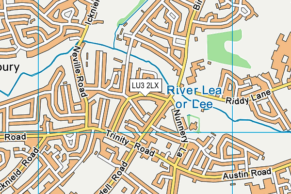 LU3 2LX map - OS VectorMap District (Ordnance Survey)