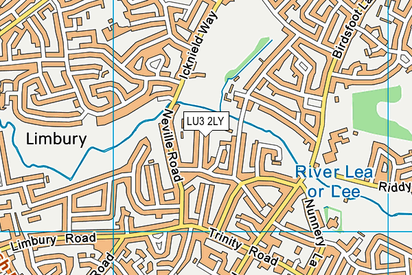 LU3 2LY map - OS VectorMap District (Ordnance Survey)