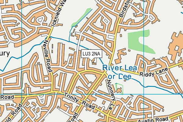 LU3 2NA map - OS VectorMap District (Ordnance Survey)