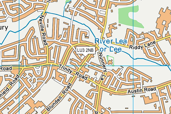 LU3 2NB map - OS VectorMap District (Ordnance Survey)