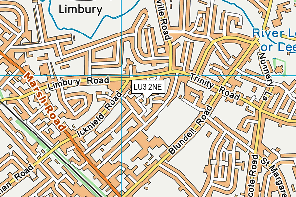LU3 2NE map - OS VectorMap District (Ordnance Survey)
