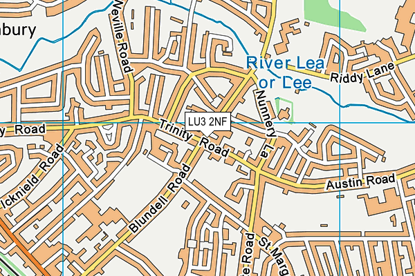 LU3 2NF map - OS VectorMap District (Ordnance Survey)