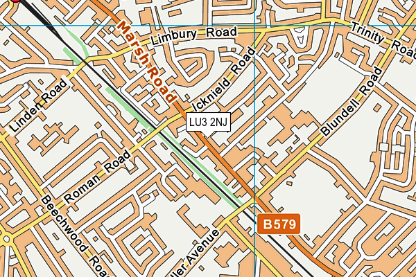 LU3 2NJ map - OS VectorMap District (Ordnance Survey)
