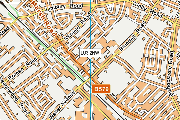 LU3 2NW map - OS VectorMap District (Ordnance Survey)