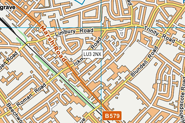 Norton Road Primary School map (LU3 2NX) - OS VectorMap District (Ordnance Survey)