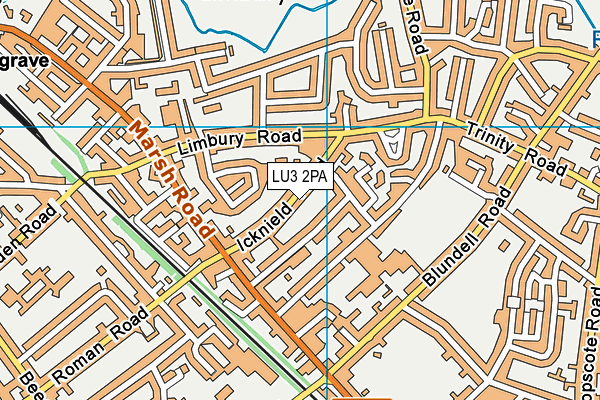 LU3 2PA map - OS VectorMap District (Ordnance Survey)
