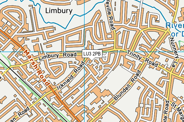 LU3 2PB map - OS VectorMap District (Ordnance Survey)