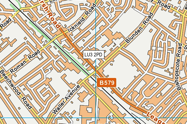 LU3 2PD map - OS VectorMap District (Ordnance Survey)