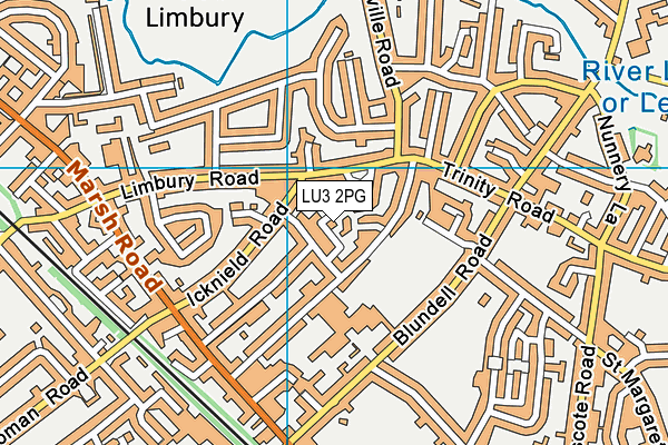 LU3 2PG map - OS VectorMap District (Ordnance Survey)