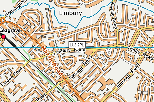 LU3 2PL map - OS VectorMap District (Ordnance Survey)
